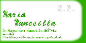 maria muncsilla business card